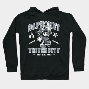 Baphomet University - Vintage Cartoon Devil - Satanic Marching Band Hoodie